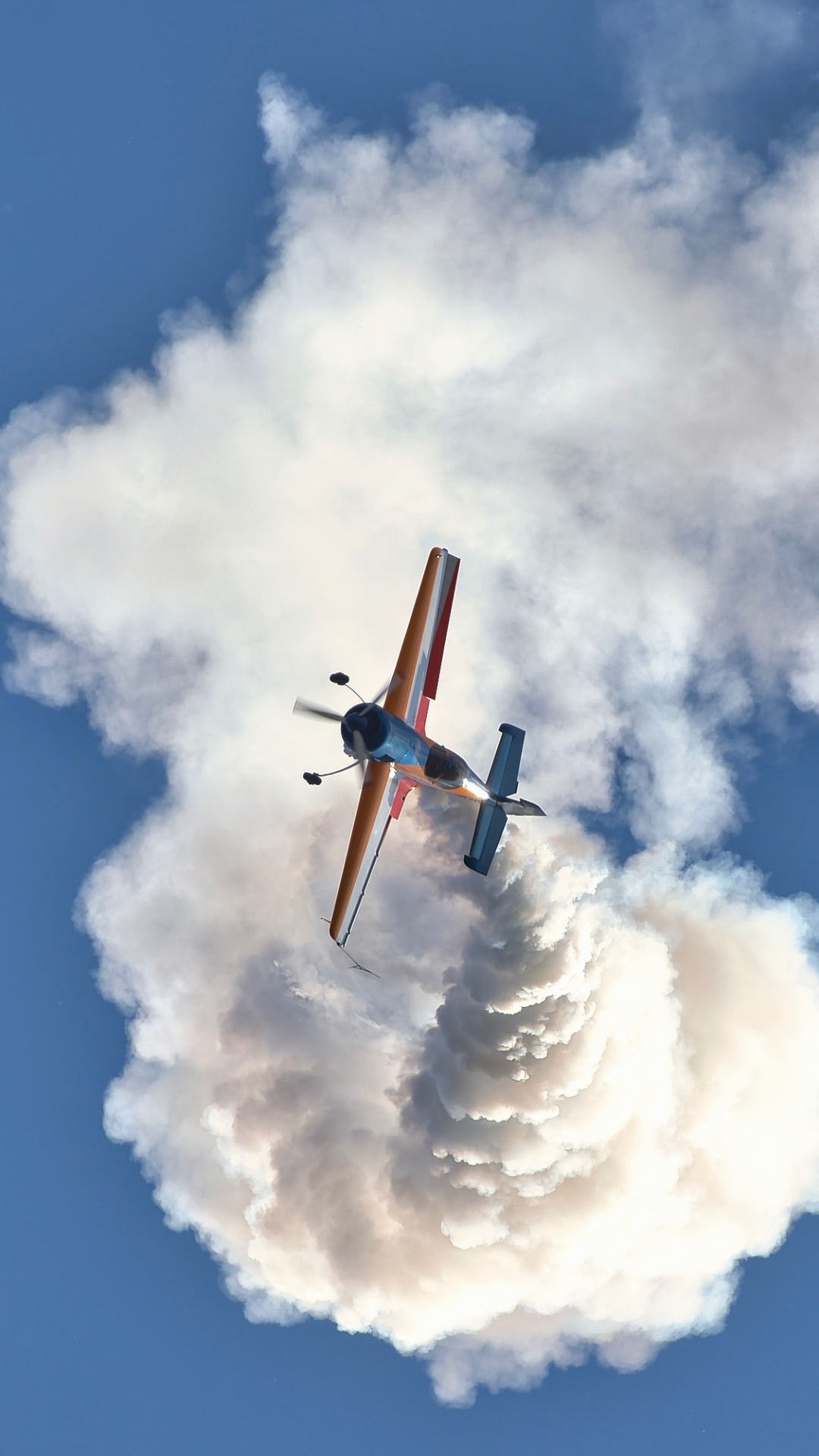 Vertical climb with smoke trail